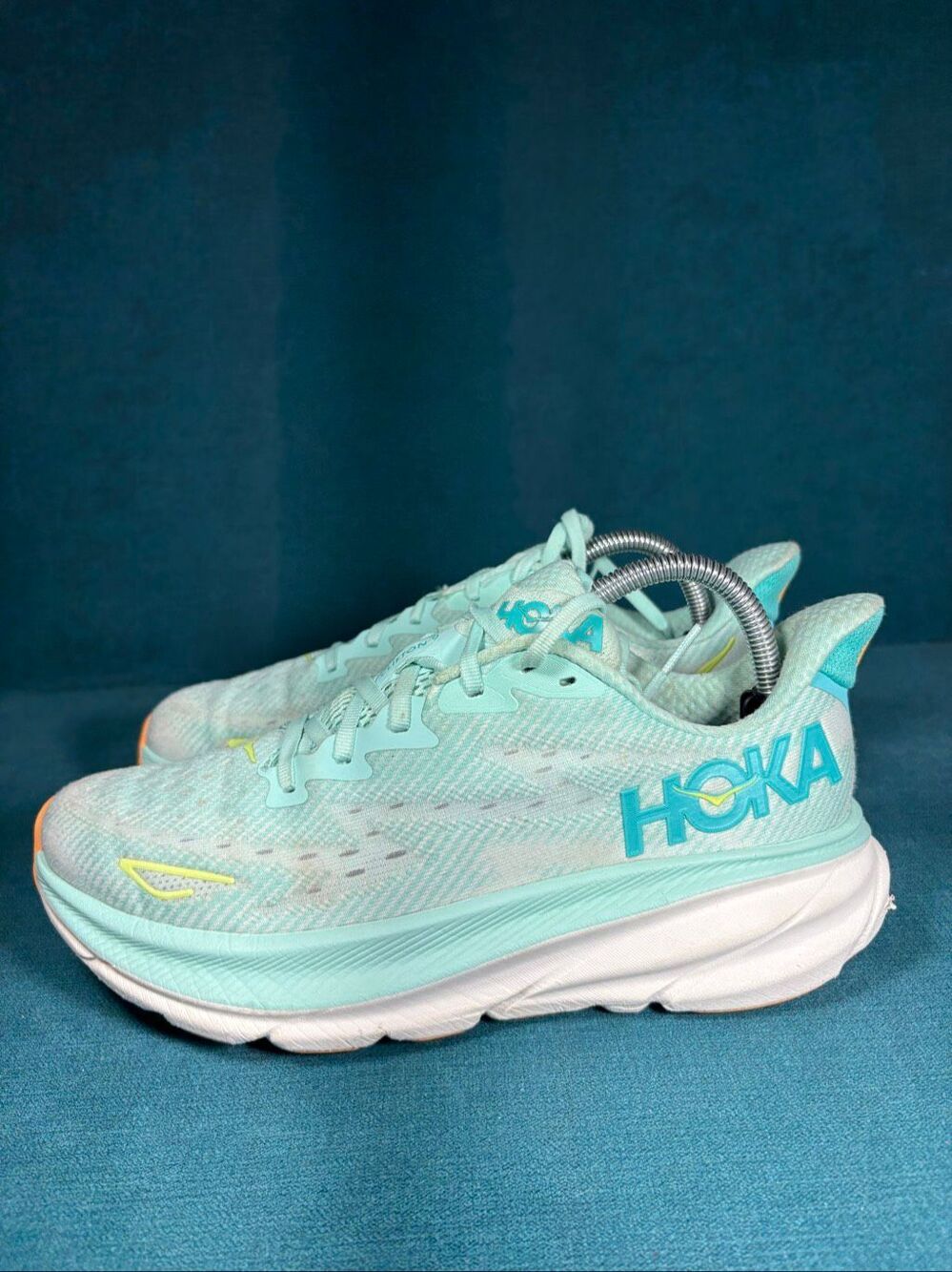 Hoka One One Clifton 9 Sea Mist Quartz Women's Size 9 B Running Shoes 1127896